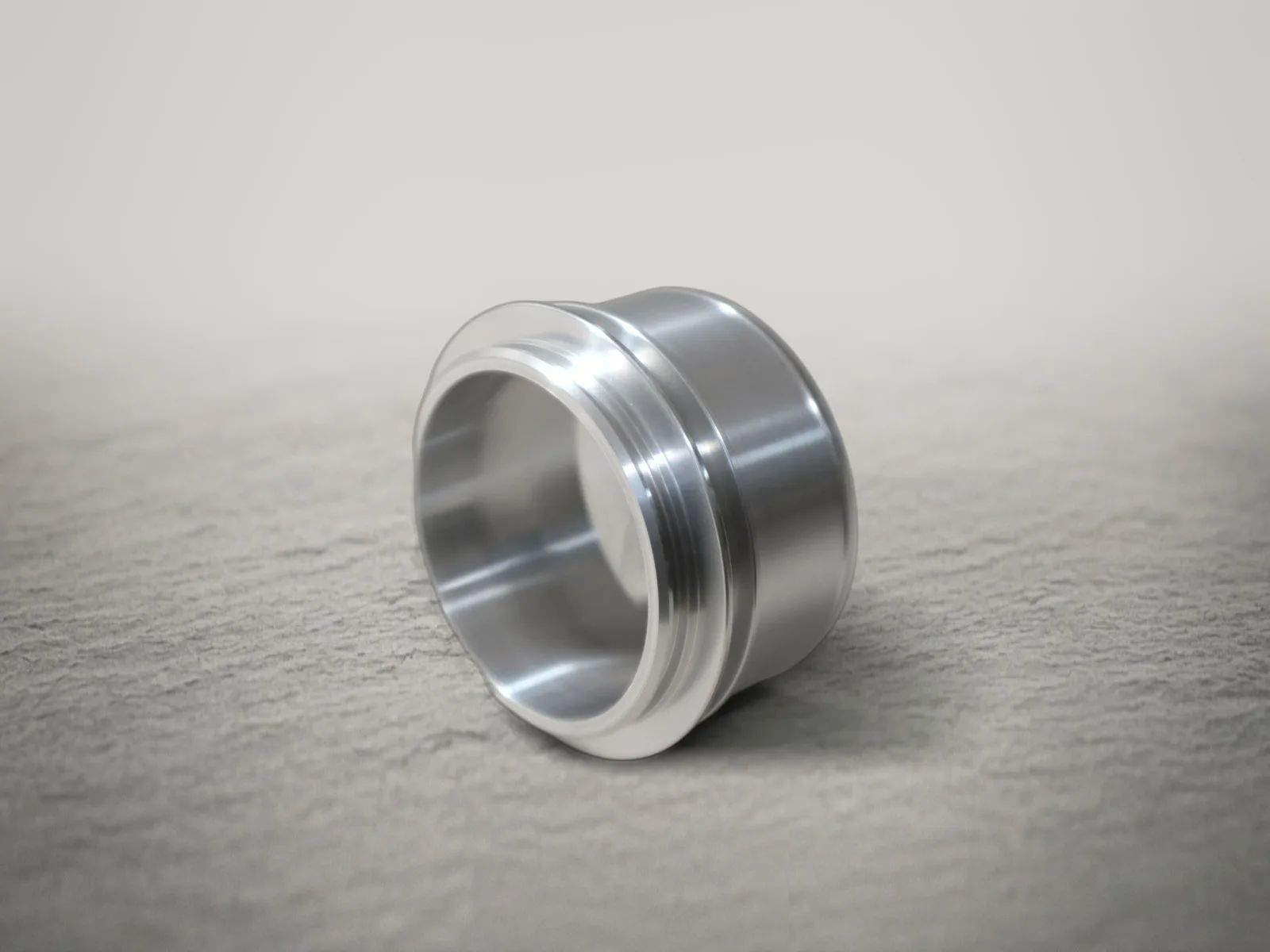 Buchse mit Nut – Aluminium · gedreht